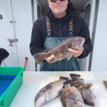 a person holding a fish