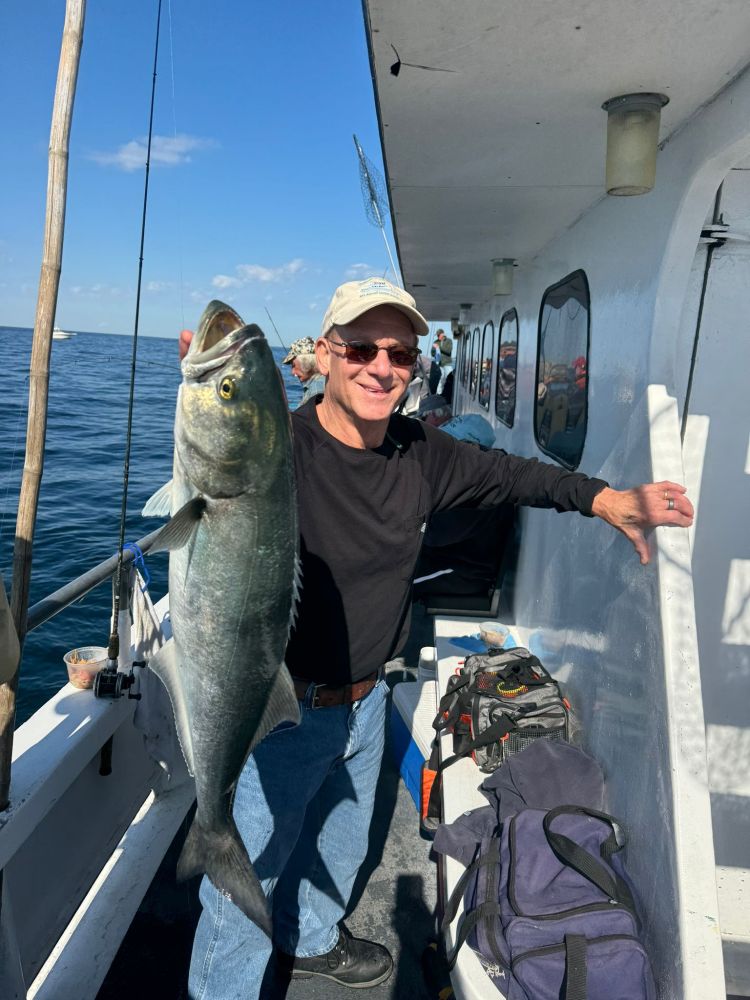 a person holding a fish on a boat